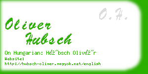 oliver hubsch business card